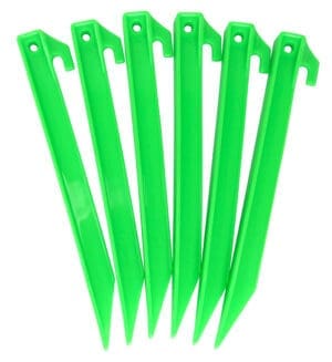Glow in the Dark Tent Pegs – 9 “ ( 6 Pack )