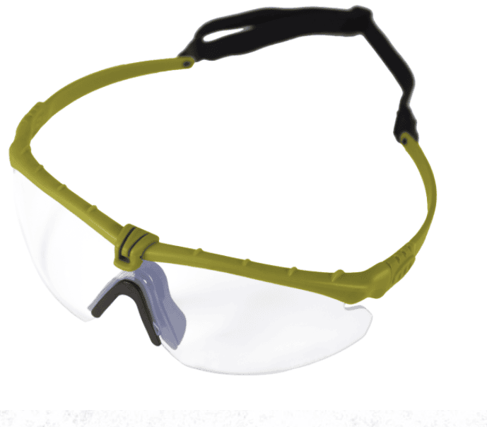 Battle Pro (Green - Clear) Protective Eyewear