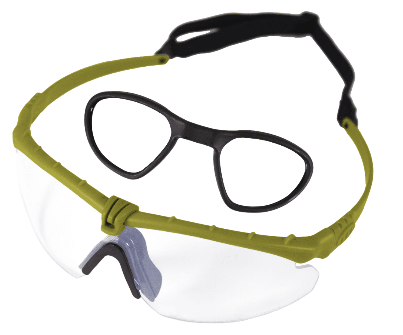 Battle Pro RX (Green - Clear) Protective Eyewear
