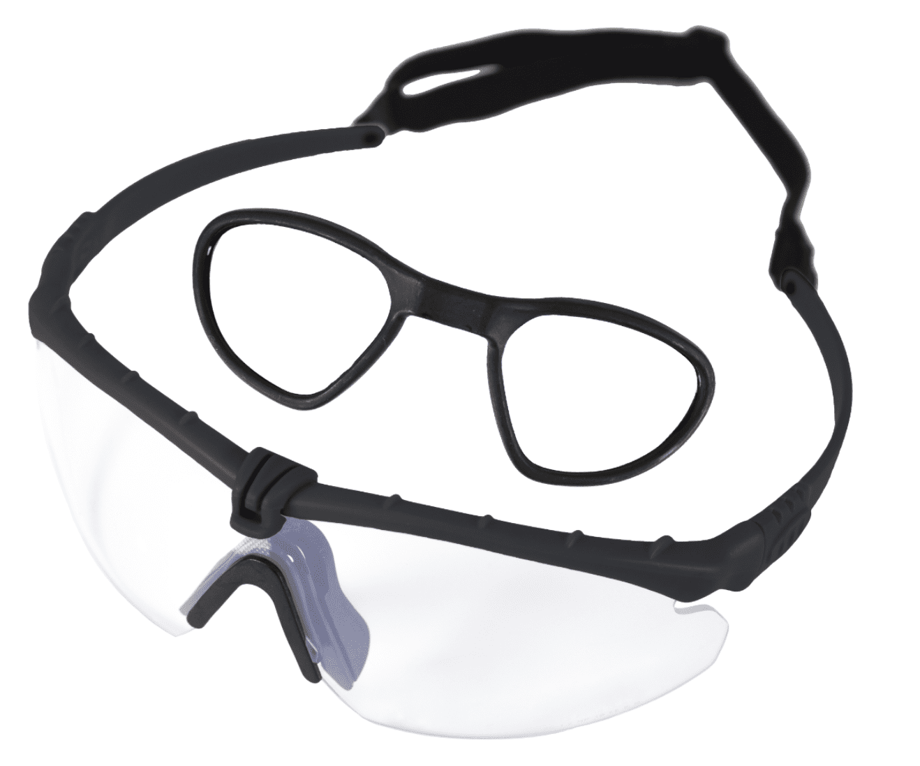 Battle Pro RX (Black - Clear) Protective Eyewear