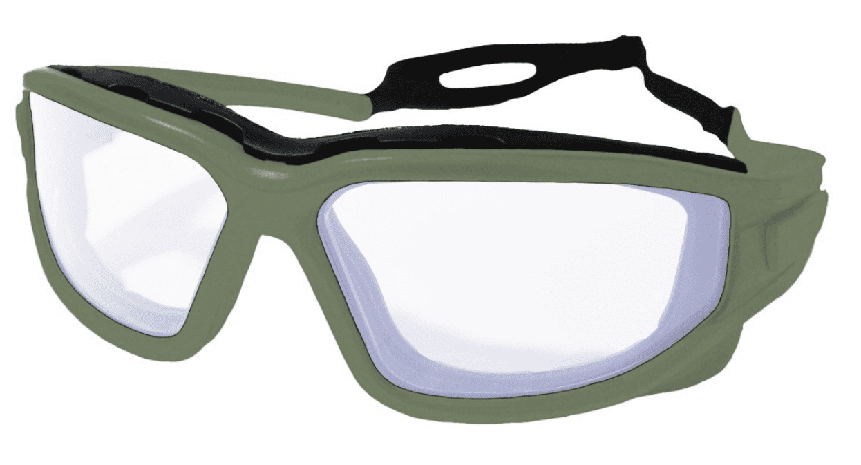 Defence Pro (Green - Clear) Protective Eyewear