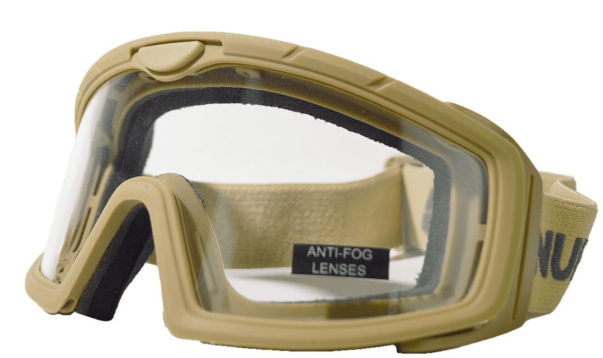 Battle Visor (Tan - Clear) Protective Eyewear