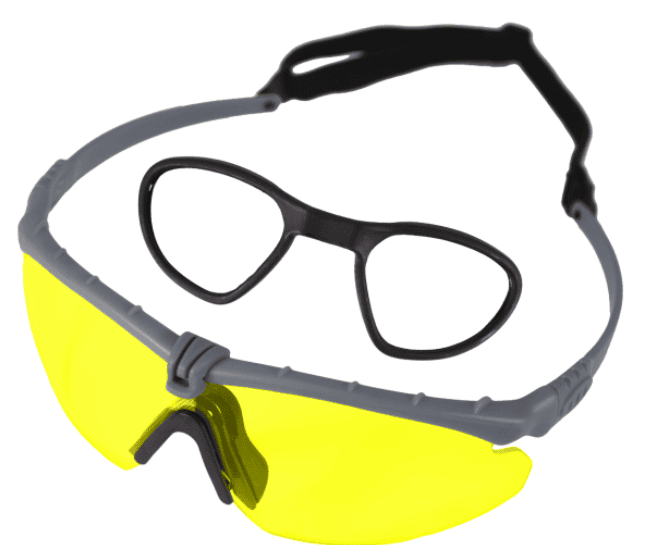 Battle Pro RX (Grey-Yellow) EN166 Protective Eyewear