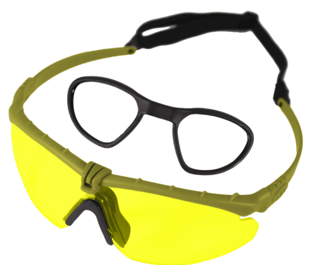 Battle Pro RX (Green-Yellow) EN166 Protective Eyewear